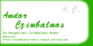 andor czimbalmos business card